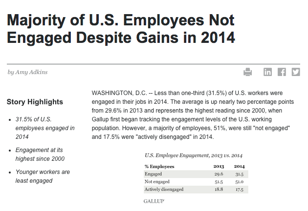 gallup poll on u.s. employee engagement